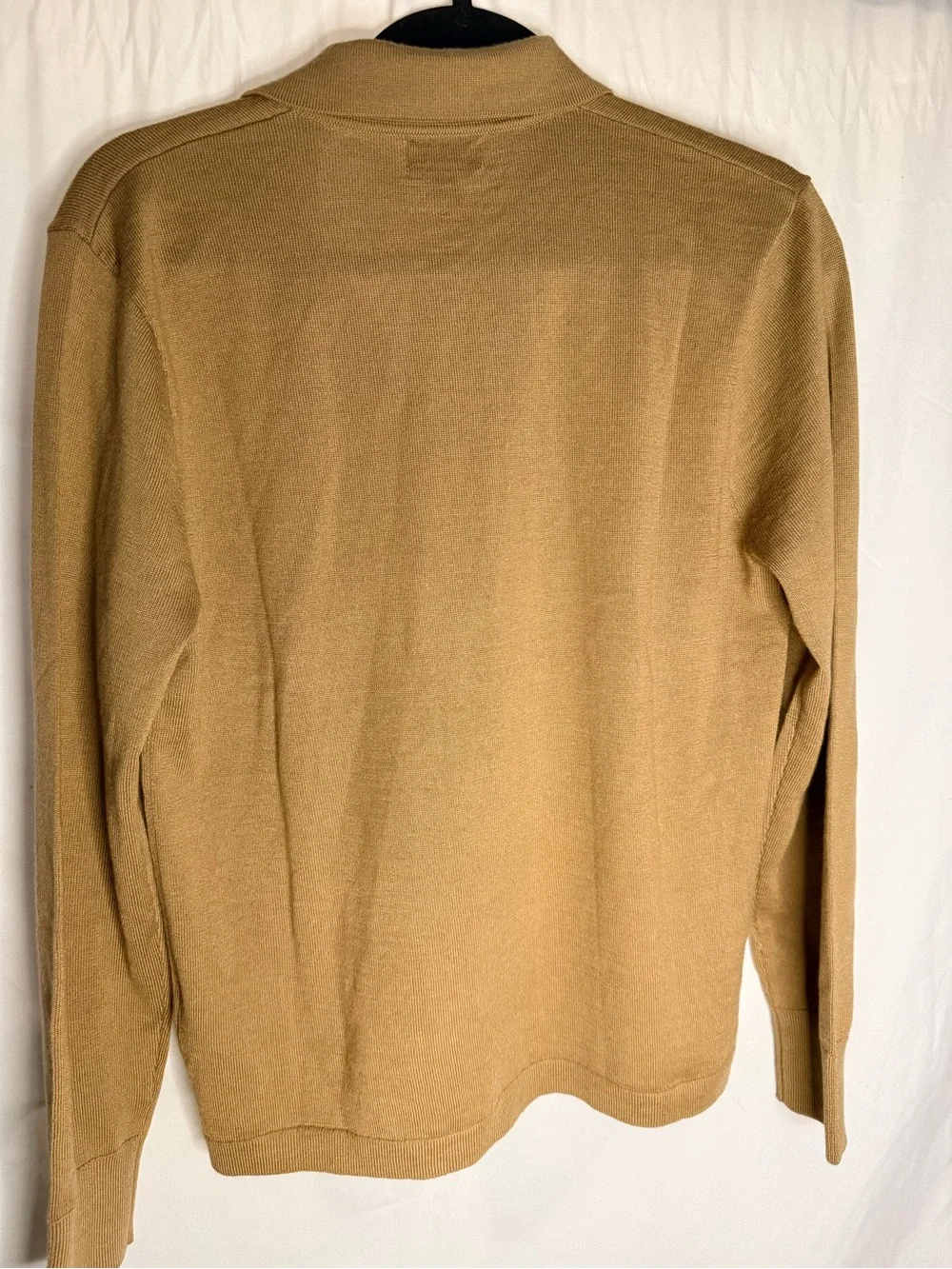 J. Crew Merino-Blend Polo Sweater in Camel